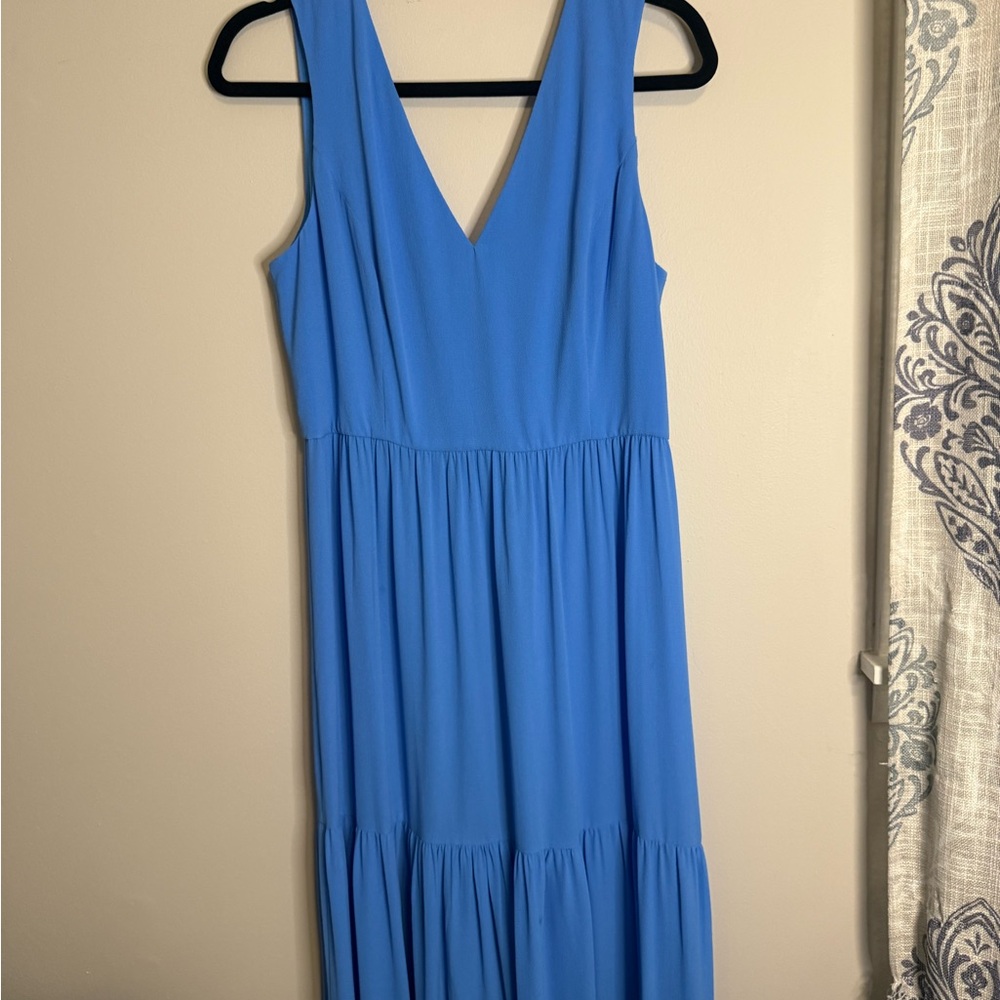 Lilly Pulitzer Maureen Blue Maxi Dress size 10 w belt